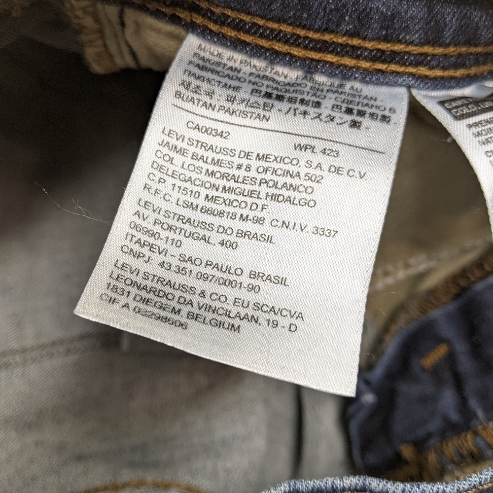 Levi's 512 Denim Jeans Perfectly Slimming Straight Leg W27 L30 (meas. 26/28) - Picture 7 of 9